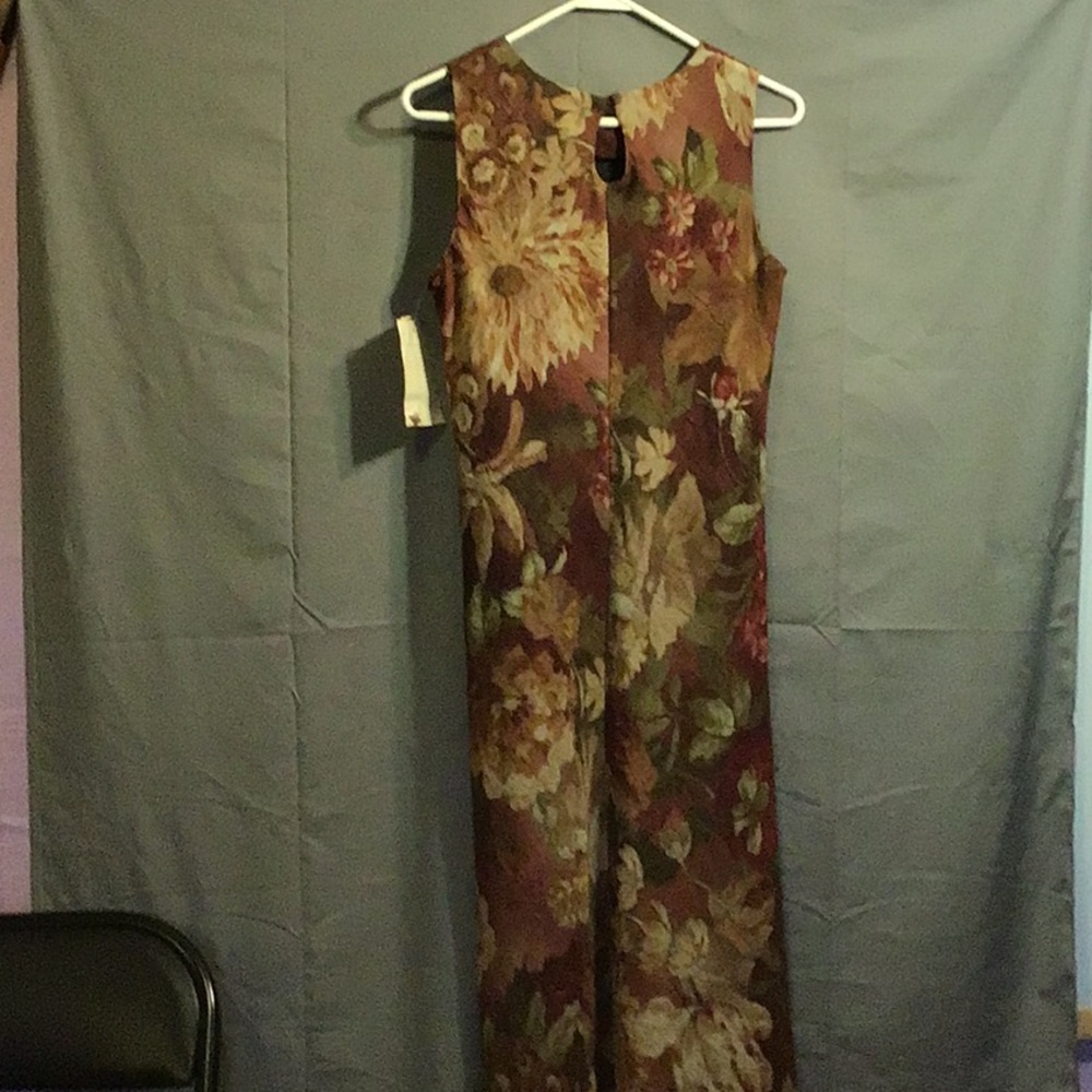 SHERI MARTIN dress sz 8 petite brown NWT Floral - Picture 4 of 6
